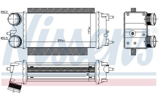 Intercooler, échangeur 96357 Nissens, Image 2