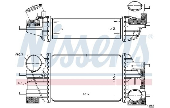 Intercooler, échangeur 96360 Nissens, Image 2