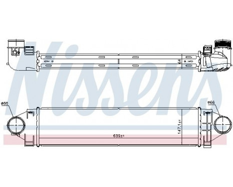 Intercooler, échangeur 96368 Nissens, Image 2