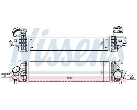 Intercooler, échangeur 96377 Nissens, Image 2