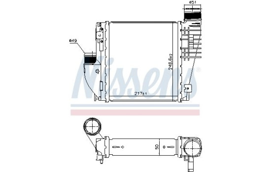 Intercooler, échangeur 96380 Nissens, Image 2