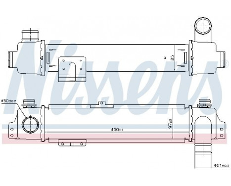 Intercooler, échangeur 96384 Nissens, Image 2