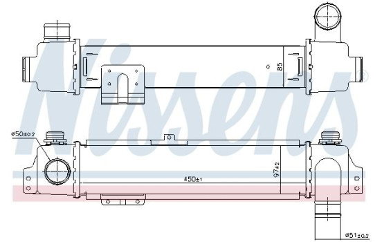 Intercooler, échangeur 96384 Nissens, Image 2