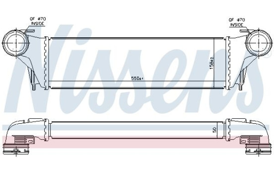 Intercooler, échangeur 96387 Nissens, Image 2