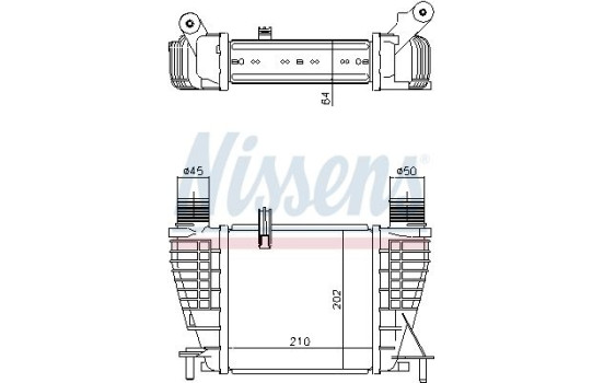 Intercooler, échangeur 96396 Nissens, Image 2