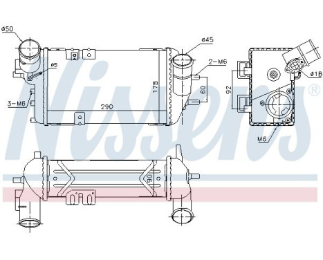 Intercooler, échangeur 96398 Nissens