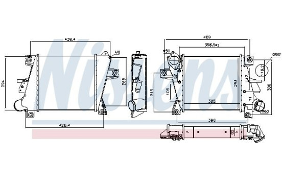 Intercooler, échangeur 96407 Nissens, Image 2