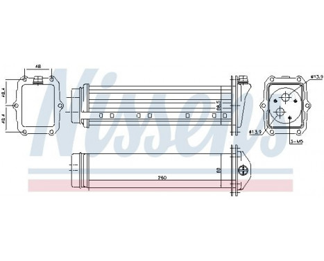 Intercooler, échangeur 96432 Nissens