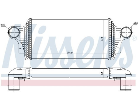 Intercooler, échangeur 96438 Nissens, Image 5