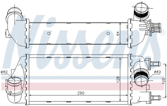 Intercooler, échangeur 96466 Nissens, Image 2