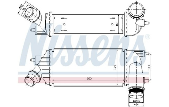 Intercooler, échangeur 96467 Nissens, Image 2