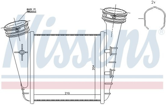 Intercooler, échangeur 96468 Nissens, Image 2