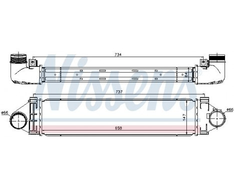 Intercooler, échangeur 96472 Nissens, Image 2