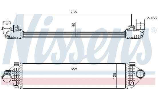 Intercooler, échangeur 96473 Nissens, Image 2