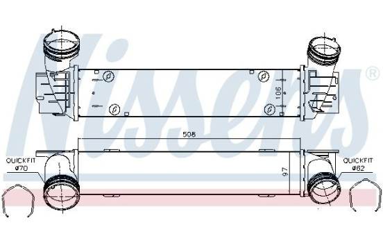 Intercooler, échangeur 96480 Nissens, Image 2