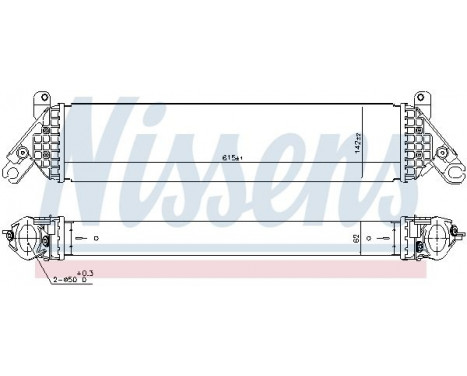 Intercooler, échangeur 96485 Nissens, Image 2