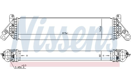 Intercooler, échangeur 96485 Nissens, Image 2