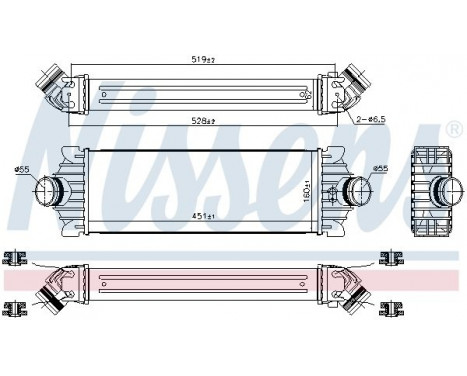 Intercooler, échangeur 96486 Nissens, Image 2