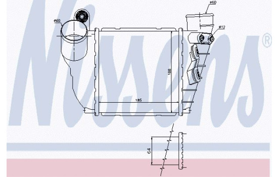 Intercooler, échangeur 96488 Nissens