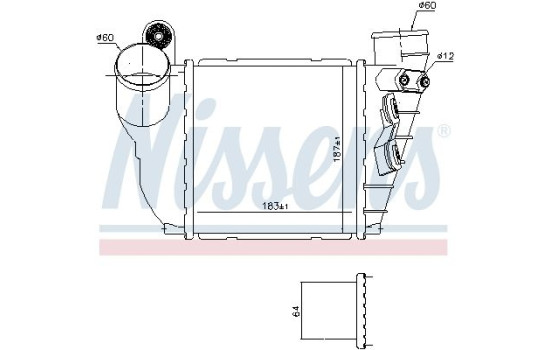 Intercooler, échangeur 96488 Nissens, Image 2