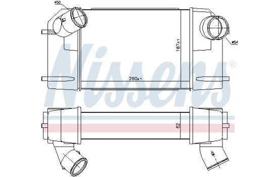Intercooler, échangeur 96489 Nissens, Image 2