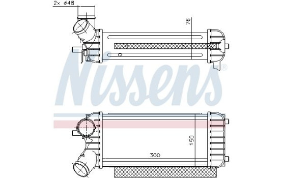 Intercooler, échangeur 96491 Nissens, Image 2