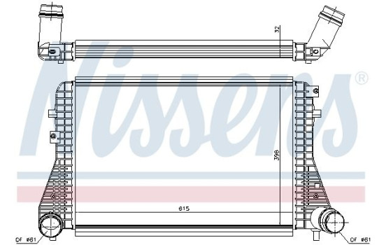 Intercooler, échangeur 96493 Nissens, Image 2