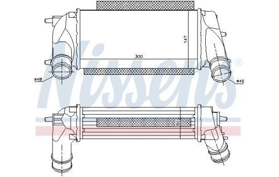 Intercooler, échangeur 96498 Nissens, Image 2