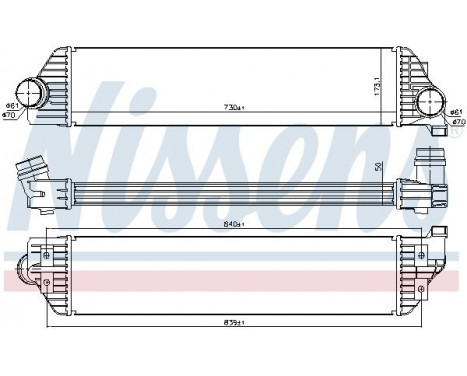 Intercooler, échangeur 96501 Nissens, Image 2