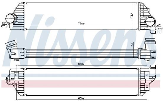 Intercooler, échangeur 96501 Nissens, Image 2