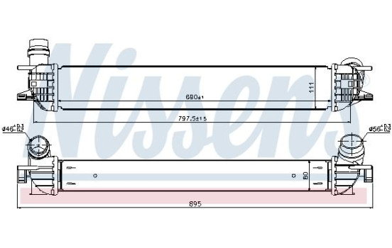 Intercooler, échangeur 96502 Nissens, Image 2