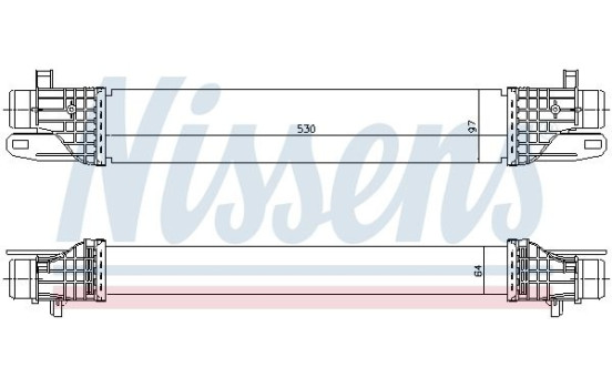 Intercooler, échangeur 96506 Nissens, Image 2