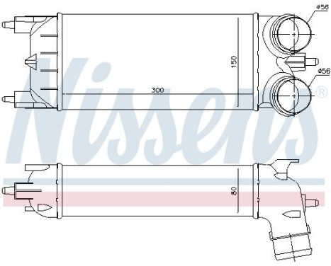 Intercooler, échangeur 96511 Nissens, Image 2