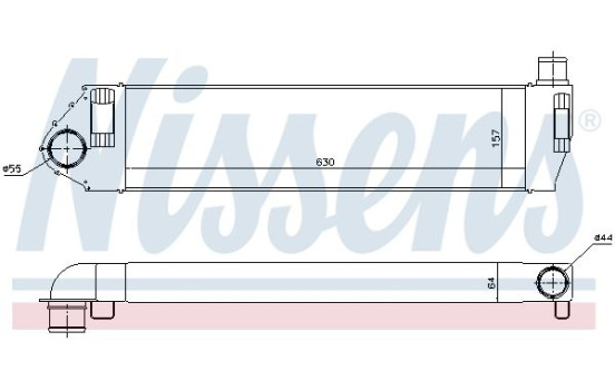 Intercooler, échangeur 96522 Nissens, Image 2