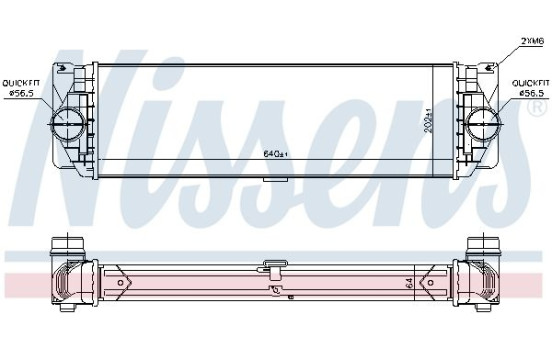 Intercooler, échangeur 96526 Nissens, Image 2