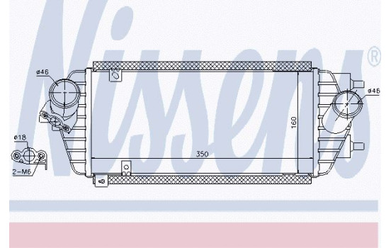 Intercooler, échangeur 96538 Nissens, Image 2