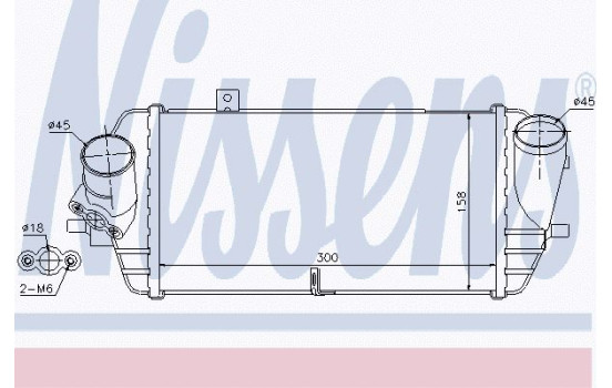 Intercooler, échangeur 96539 Nissens, Image 2