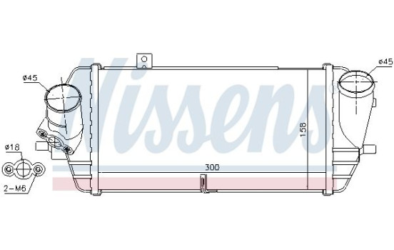 Intercooler, échangeur 96539 Nissens, Image 3