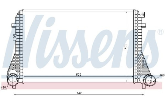 Intercooler, échangeur 96542 Nissens, Image 2