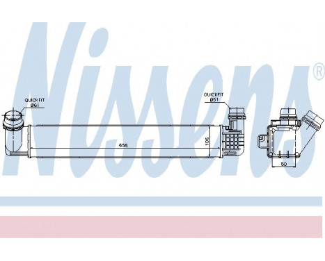 Intercooler, échangeur 96546 Nissens, Image 2