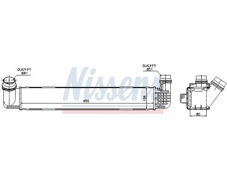 Intercooler, échangeur 96546 Nissens, Image 3