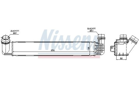 Intercooler, échangeur 96546 Nissens, Image 3