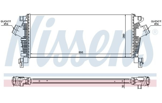 Intercooler, échangeur 96547 Nissens, Image 2