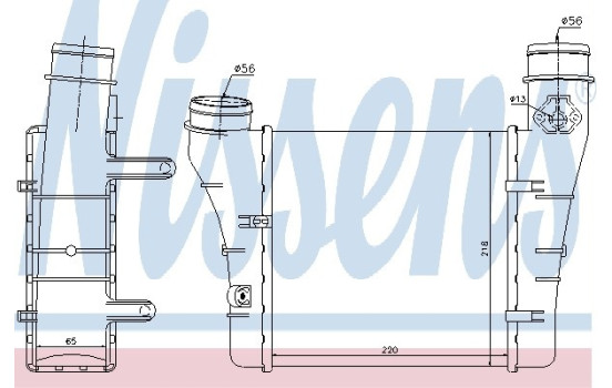 Intercooler, échangeur 96549 Nissens, Image 2