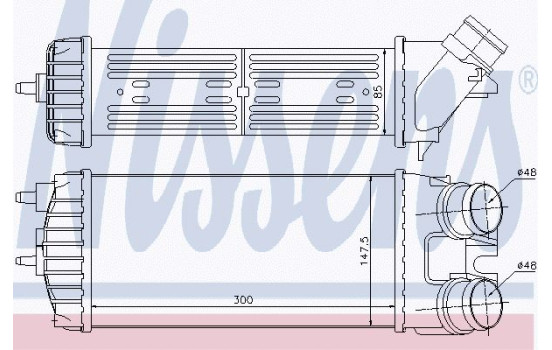 Intercooler, échangeur 96550 Nissens, Image 2