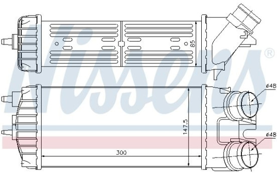 Intercooler, échangeur 96550 Nissens, Image 3
