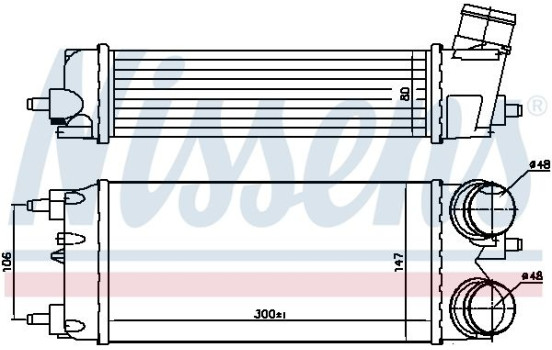 Intercooler, échangeur 96553 Nissens, Image 3