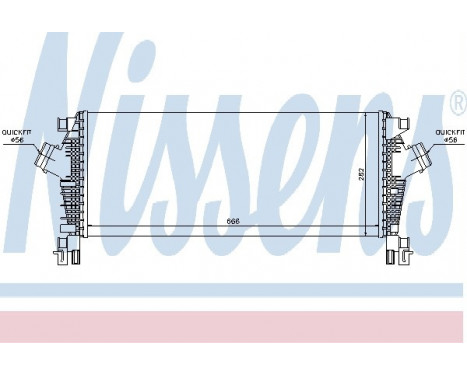 Intercooler, échangeur 96555 Nissens, Image 2