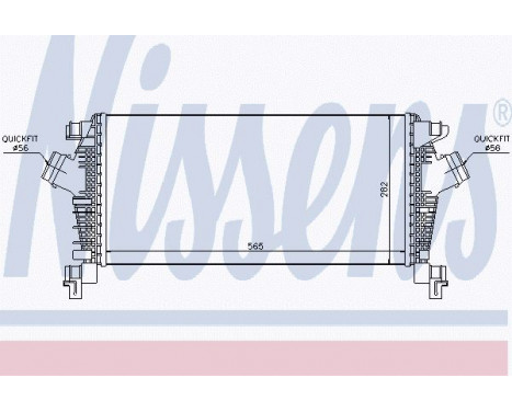 Intercooler, échangeur 96556 Nissens, Image 2