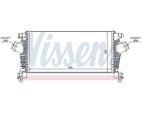 Intercooler, échangeur 96556 Nissens, Image 3